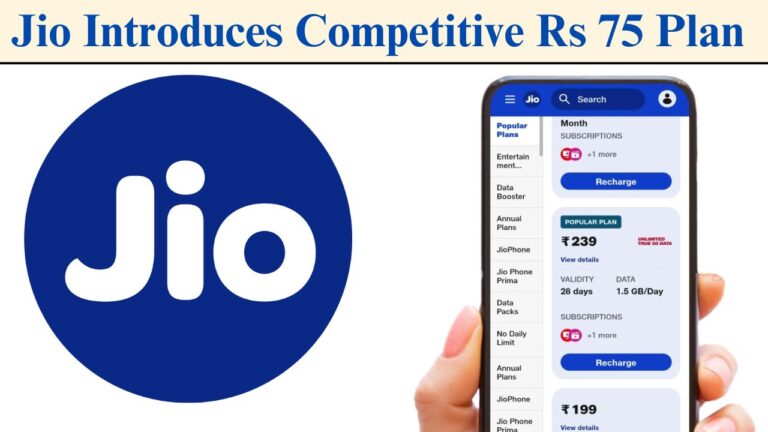 Jio Introduces Competitive Rs 75 Plan: 2GB Data and Unlimited Calling to Rival BSNL’s Affordable Offerings