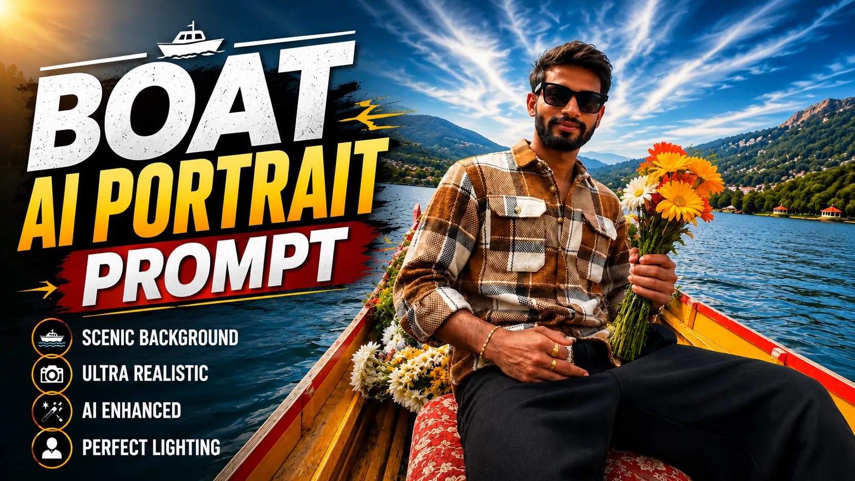 Boat AI Portrait Prompt: Create Professional Instagram Photos
