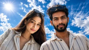 Blue Sky Selfie AI Prompt
