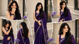Aesthetic Saree Collage AI Prompt