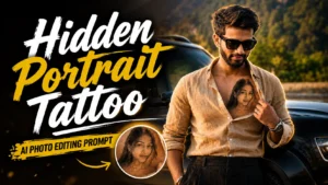 Hidden Portrait Tattoo AI Prompt