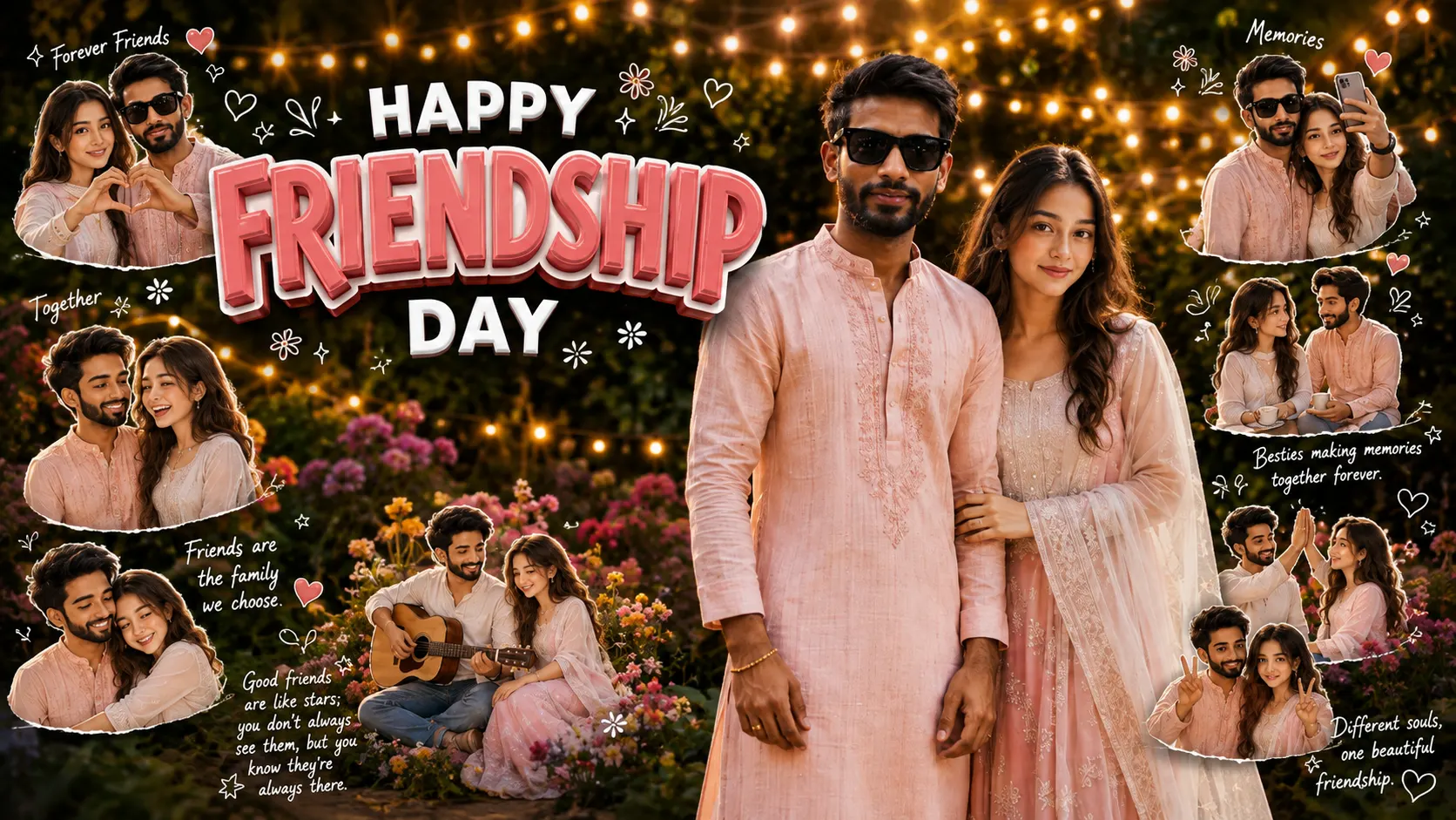 Friendship Day AI Poster Prompt
