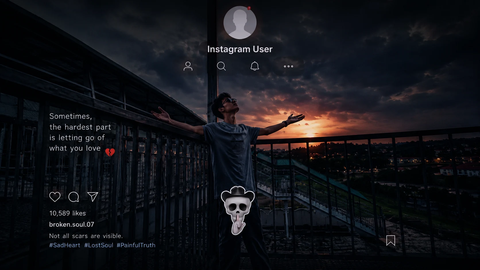 Instagram Sad Profile Photo AI Editing Trend