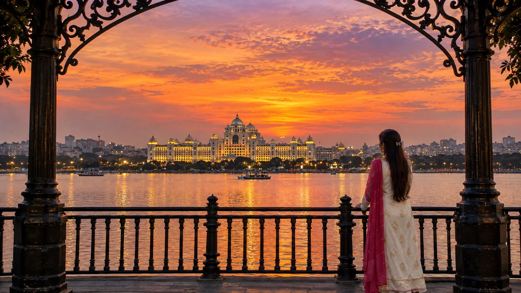 How to Create a Realistic Hyderabad Waterfront Photo With AI