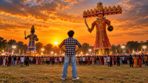 Dussehra Ravan Dahan Photo Using AI
